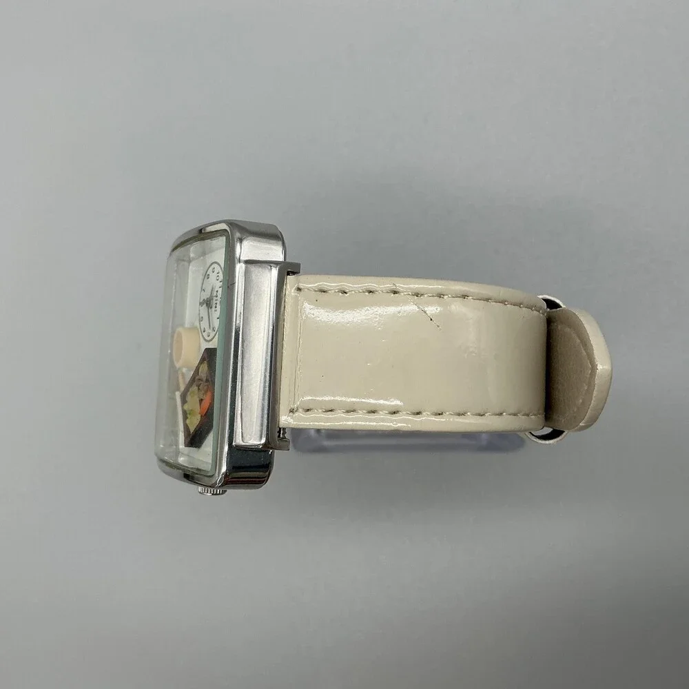 MINI MN051 Womens Watch 37mm Food Dial Square 3D Miniature Leather New Battery